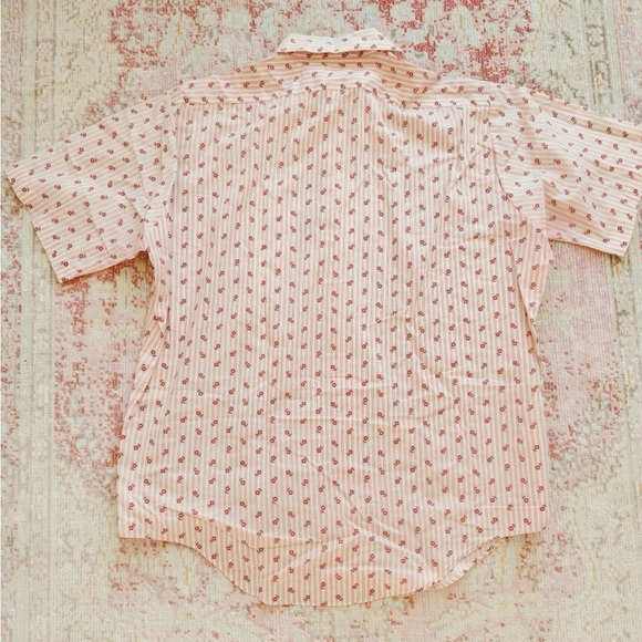 Vintage Men's Pink Flower Printed Shirt - Picture 2 of 4